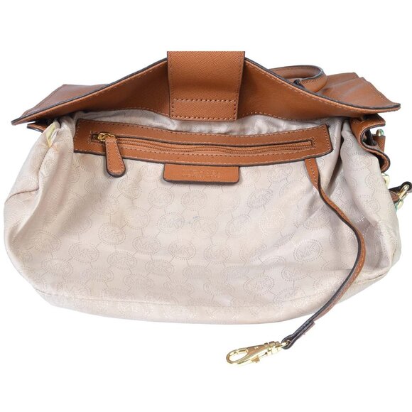 Michael Kors Brown Cross grain Leather Hamilton Satchel Handbag - Picture 3 of 16